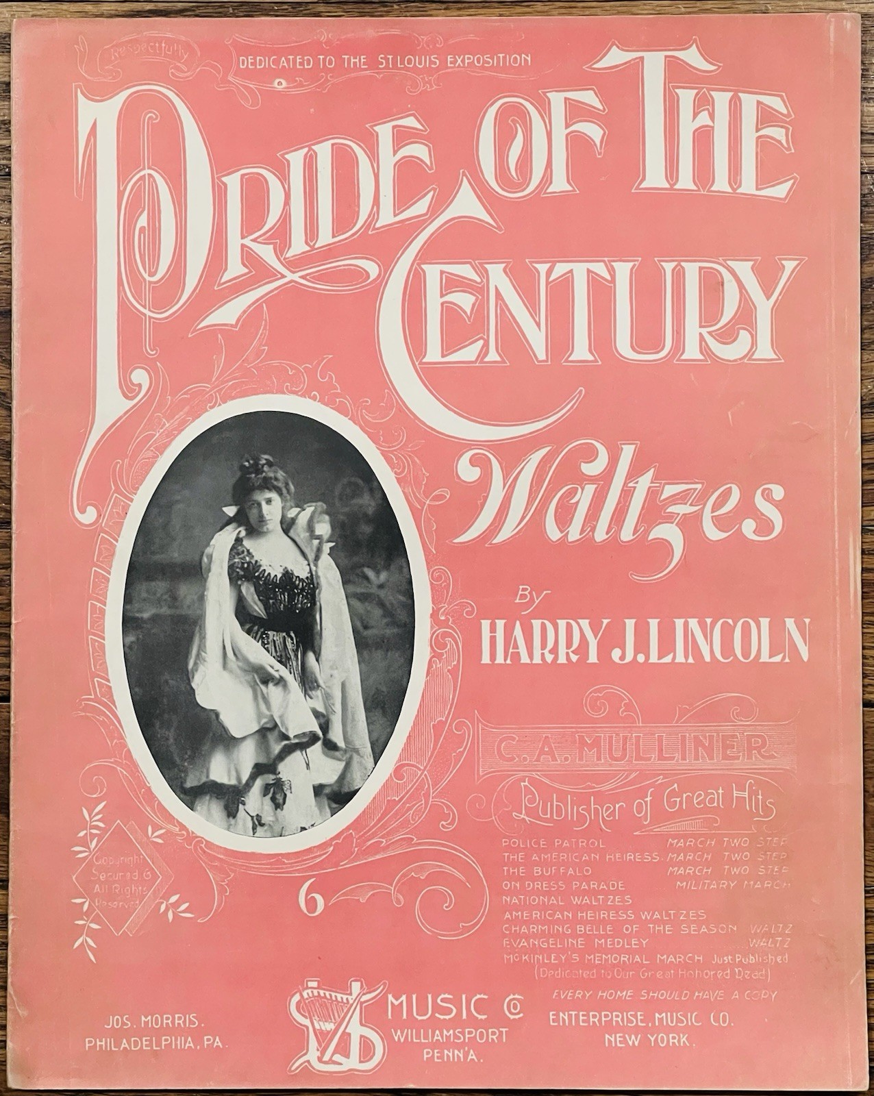 rare ST. LOUIS WORLD'S FAIR ~ 1901 PLANNING sheet music PRIDE OF THE CENTURY