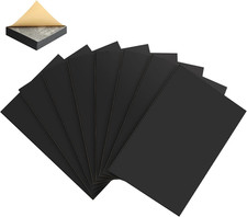Storystore 8 Pcs Foam Padding Sheets - 12 X 8 X 1/8 Inch Black Closed Cell Foam