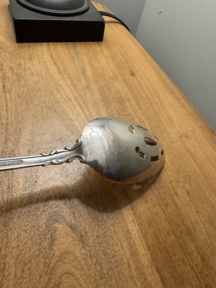 Reed & Barton Eighteenth Century Sterling Slotted Serving Spoon No Mono 8 3/8” - Image 2 of 4