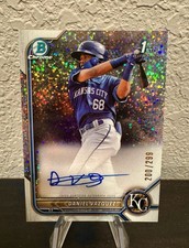 2022 Bowman Chrome Daniel Vazquez 1st Bowman Auto Speckle #/299 Royals Prospect