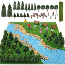 30 Pieces Model Trees 3.3-6.3 Inch Mixed Mini Trees Diorama Supplies Model Gr...
