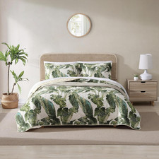 Tommy Bahama - King Quilt Set, Reversible Cotton Bedding with Matching Shams, Pr