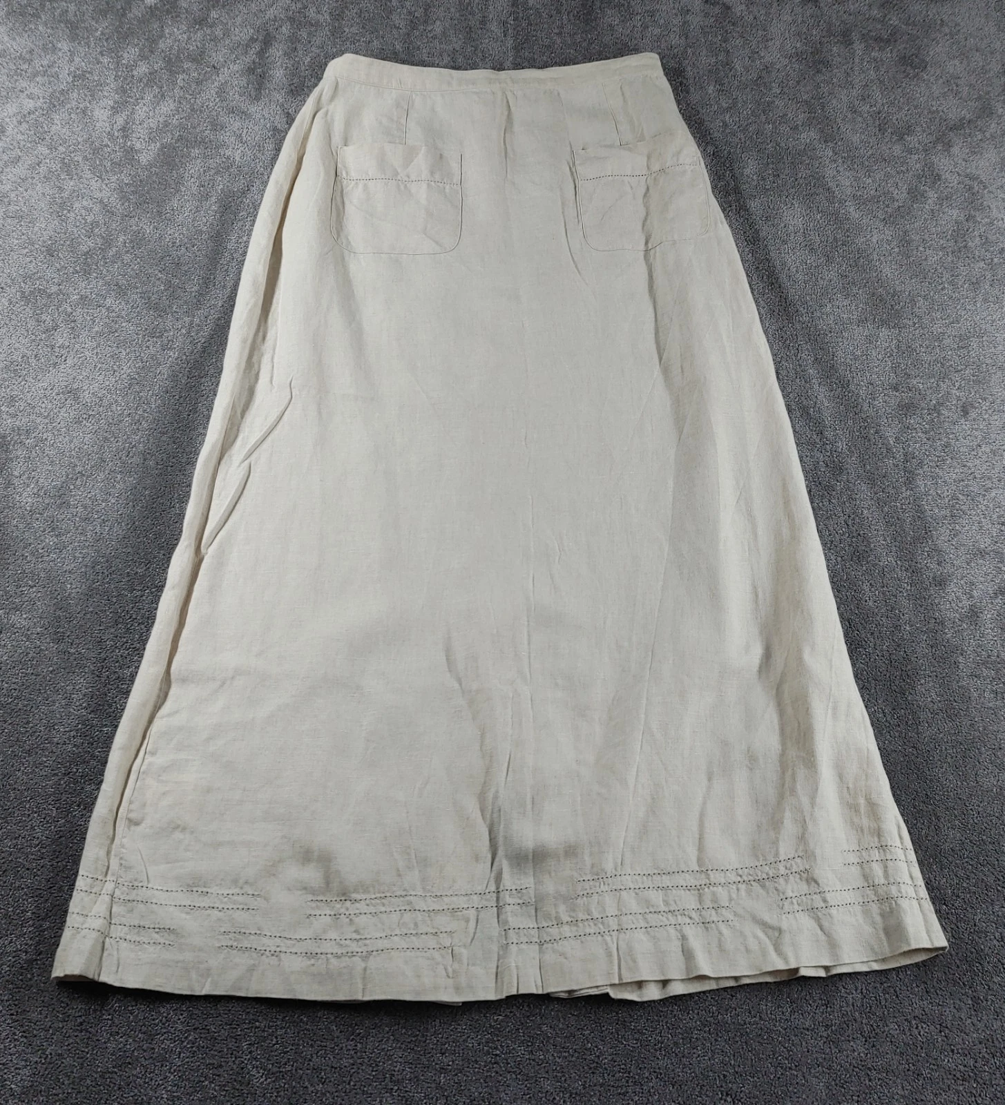 Laura Ashley Skirt Womens UK 12 Beige Linen Maxi Boho Cottagecore Summer Pockets
Opens in a new wind
