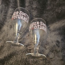 2 x Fullers Brewery - (Fuller-Smith & Turner) Half Pint Glasses Brand New 