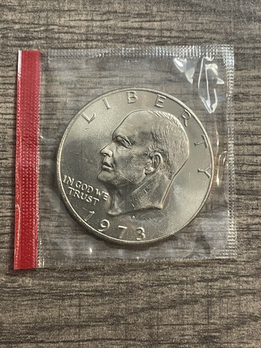 1973 D Eisenhower Dollar $1 Coin from US Mint Set BU Cello Denver Ike