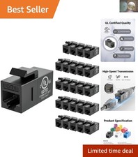 25 Count Certified RJ45 Female Couplers - Perfect for Cat6/Cat5 Network Setup