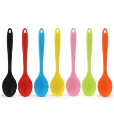 7PCS Silicone Serving Spoons Set,Vituer Heat Resistant Kitchen Spoons for Coo...
