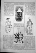 Old Antique Print Comic Man Captious Critic Woman Muff Wedding Bells 1876 19th
