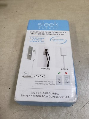 Sleek Socket Fast Charging 5 Port USB Charger w/Ultra-Thin Plug, 8 ft. cord NEW