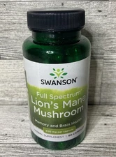 SWANSON Lions Mane Mushroom Supplement 500mg 60 Capsules Memory & Brain 04/2027
