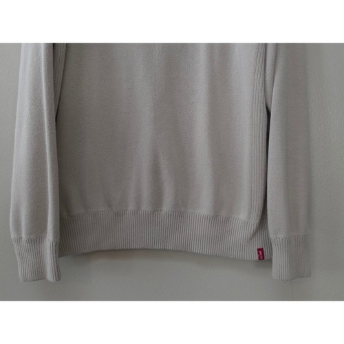 Pull col rond marron Levis coton côtelé tricot pull preppy hiver homme grand - Photo 4/11