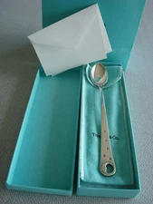 TIFFANY sterling silver~ NEW ~BABY INFANT  SPOON "MOON & STARS" box,pouch,card