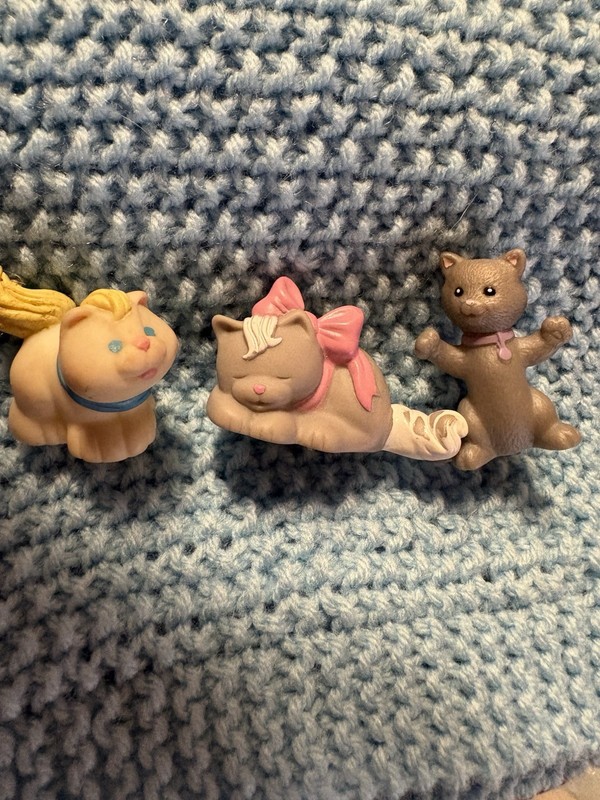 Vintage Fisher Price Doll House Cat Lot
