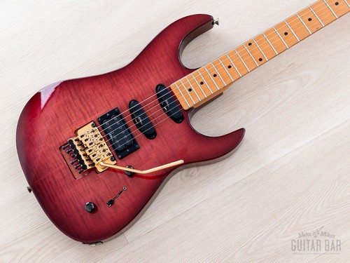 1990 BC Rich Gunslinger NJ Series SSH Flame Top Purple Sunburst w/ Floyd Rose