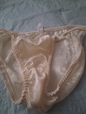 Vintage Ashley Taylor Yellow Satin Bikini,Size 7