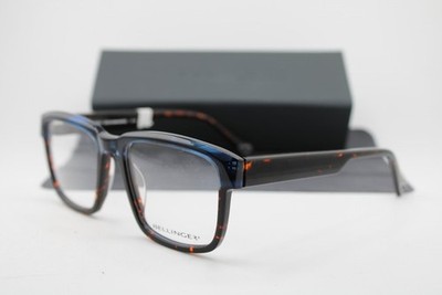 NEW BELLINGER DENMARK ARMSTRONG C498 BLUE HORN HAVANA AUTHENTIC EYEGLASSES 52-18