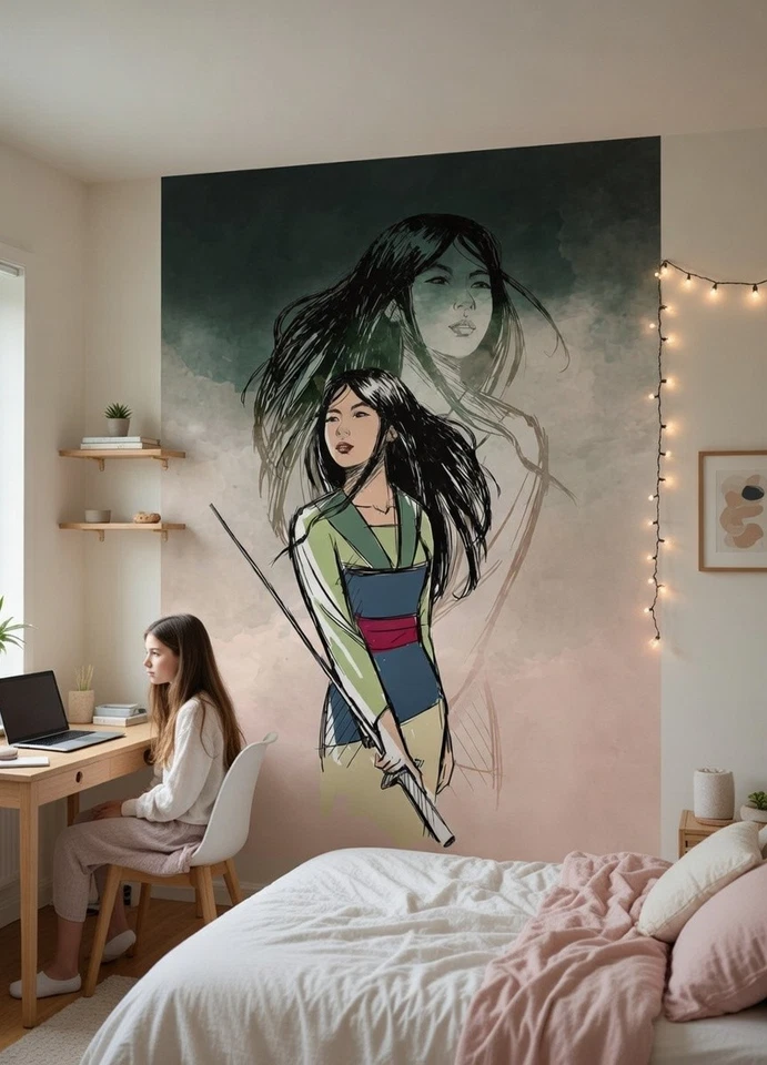 Komar Mulan Teenager Mädchen Wandtapete Fototapete 78x110 Zoll Vlies Wall Mural - Bild 2 von 4