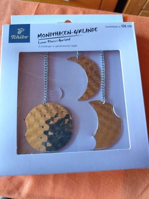 Mondphasen Girlande, Wanddeko Boho, Mond Von Tchibo