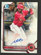 Michael Triana 2022 Bowman Chrome Prospect Autographs CPA-MY Cincinnati Reds