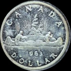Canada 1963 Silver Dollar - Uncirculated - .5999 oz. ASW