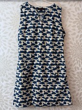 SM Wardrobe Women’s L Blue Mushroom Sleeveless Short Boho Shift Dress