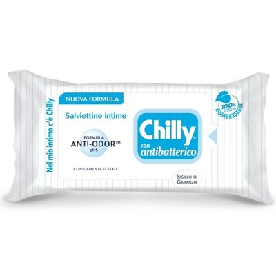 Salviettine Intime 12 U Chilly Formula Anti Odot PH5 con Antibatterico