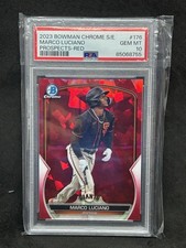 2023 Bowman Chrome Sapphire Marco Luciano Prospects Ref Red /5 Giants PSA 10 Sh