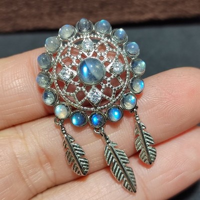 DIY Natural Labradorite Quartz Crystal Sphere Pendant Healing 1pc
