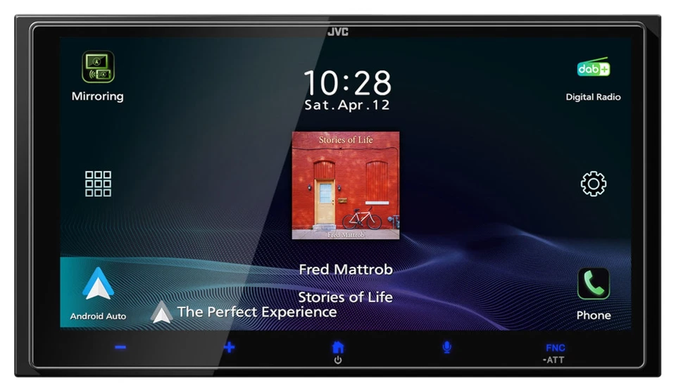 JVC USB Bluetooth 2DIN DAB Lenkrad Autoradio für Fiat Doblo ab 15 piano schwarz - Bild 2 von 4