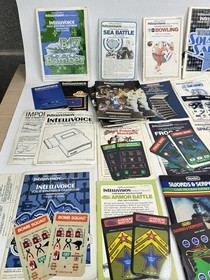 Vintage Intellivision Manuals & Overlays Lot - 34  + Intellivoice Set Manual