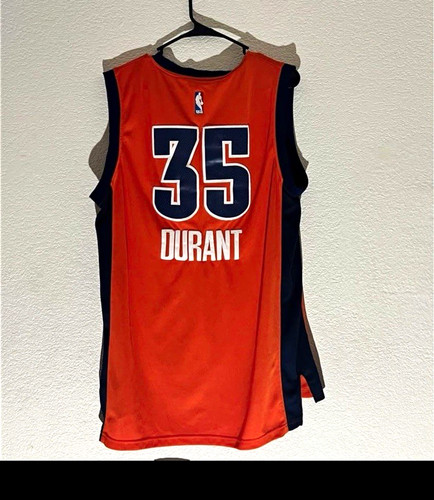adidas Kevin Durant #35 Oklahoma City Thunder Orange/Blue NBA Jersey