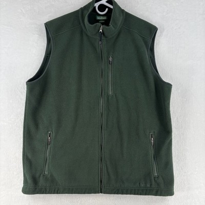 LL BEAN Green XLT Full Zip Up Fleece Vest XL Tall Men s