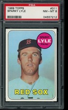1969 Topps #311 Sparky Lyle PSA 8
