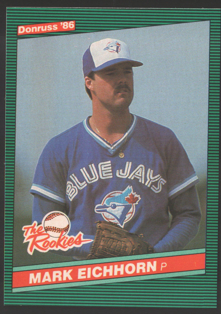 1986 Donruss The Rookies #13 - Mark Eichhorn XRC - Toronto Blue Jays  86-130