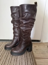 Dr. Martens Kasey Dunkelbraune Lederstiefel i...