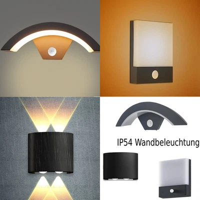 LED Außenleuchte mit Bewegungsmelder Wandleuchte Außenlampe Wandlampe Leuchte - Bild 1 von 4