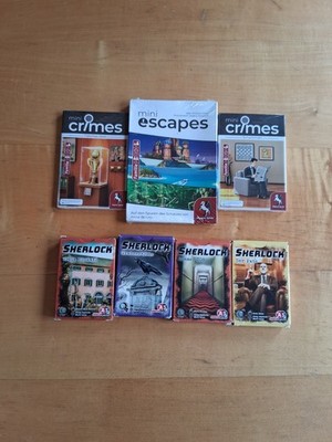 Krimi & Escape Spielepaket (Mini Crimes, Mini Escapes, Sherlock)
