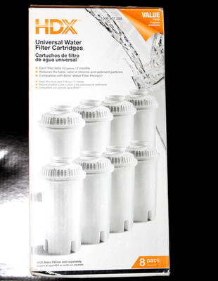 Compatible W/ Brita Pitchers 8-Pack Universal Water Filter Cartridges HDX F003