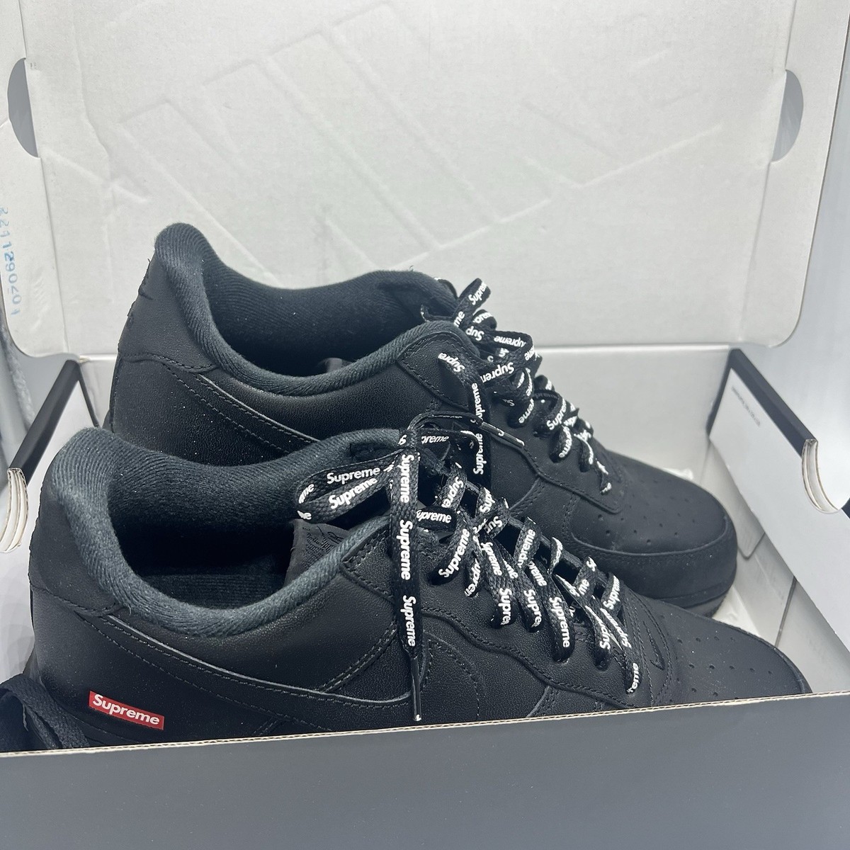 Supreme Nike Air Force 1 Low ブラック SUPREME X AIR FORCE 1 LOW 'BOX LOGO - BLACK' | eBay