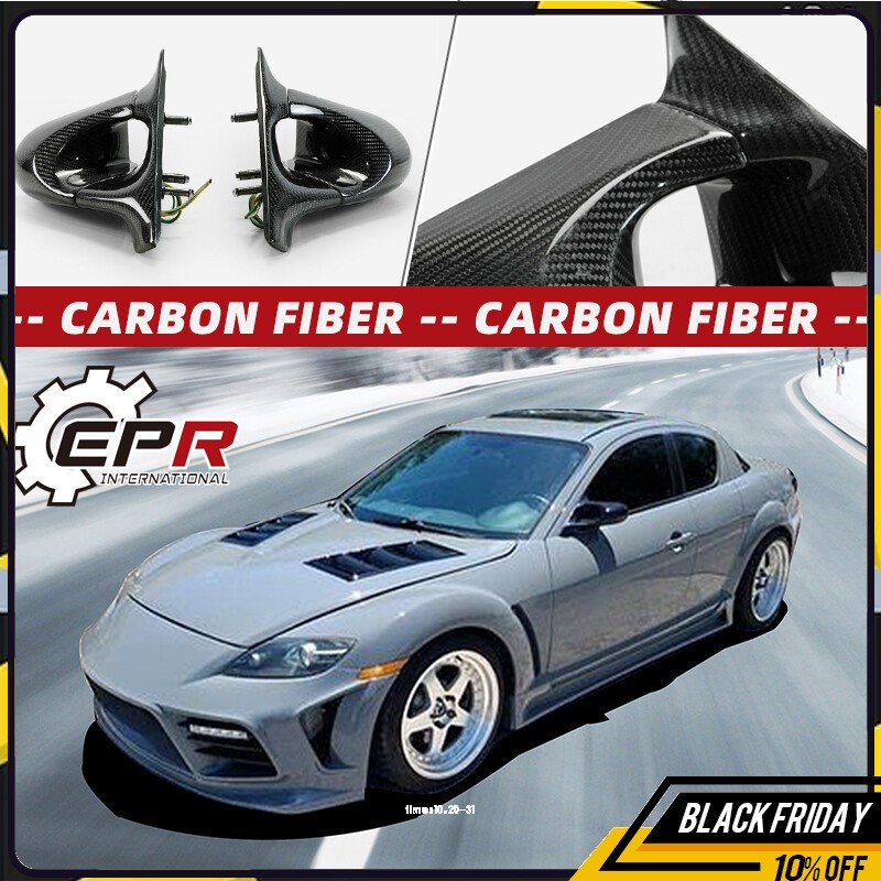 For Mazda RX8 (RHD) Early 03-08 SE3P Carbon Fiber Aero Rearview