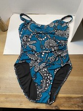 Magicsuit Blue/ black one piece swimsuit size Small Slimming Miracle