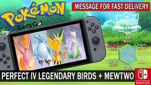 Details About Pokemon Lets Go Shiny Perfect Iv Articuno Moltres Zapdos Mewtwo Legendary