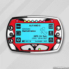 'DR Racing Kart' STYLE GEL STICKER FOR ALFANO 6 LAP TIMER - KARTING
