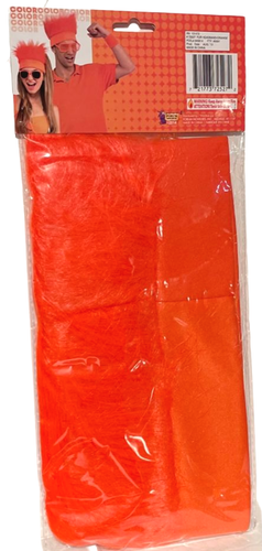 BRIGHT ORANGE FUR HEADBAND Funny Clown Wig Spiked Hair Hat Team Costume Beaker - Picture 9 of 11