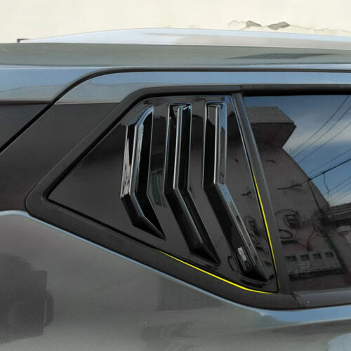 Gloss Black Rear Side Window Scoop Louver Cover Trim For Nissan Kicks 2017-2023 - Foto 2 di 9