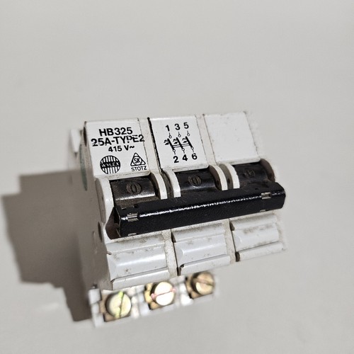 WYLEX HB325 - 25 Amp 3 Polos MCB - Disyuntor Serie HB - NUEVO - Imagen 2 de 5