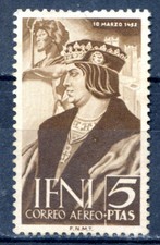 1952 IFNI, CORREO AEREO 5 PTAS, "FERNANDO EL CATOLICO "