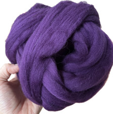 Purple Wool Roving, Spin and Felting Wool, Spin into Yarn, Needle Felt, Shep's