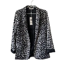 Women's Black Leopard Blazer size Small