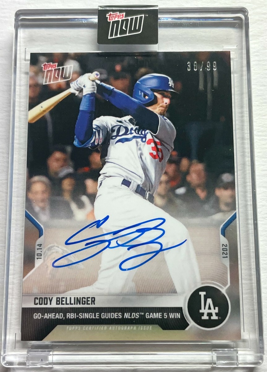 MLB コディ ベリンジャー ルーキー リフ Auto CODY BELLINGER SIGNED RBI SINGLE GUIDES NLDS GAME 5 WIN